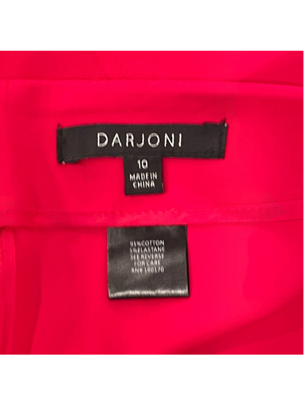 Women's Size 10 Darjoni Pencil Skirt Kick Pleat Red Career Business - Picture 5 of 9